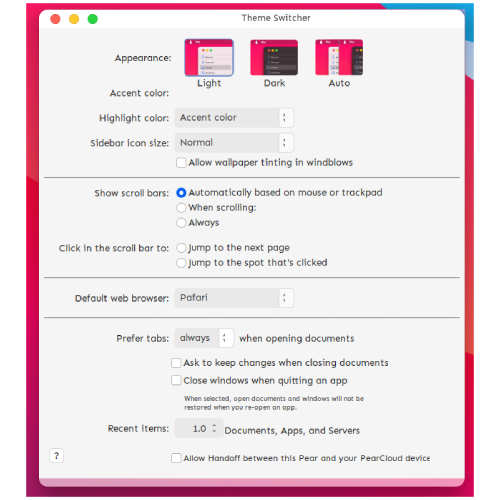 Aplicatie de schimbare dark/light theme pentru Linux